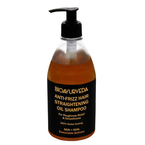 Buy Bioayurveda Anti-Frizz Hair Straightening Oil Shampoo| Reduce Frizz, Dandruff, Itchy Scalp (500 gm) - Purplle