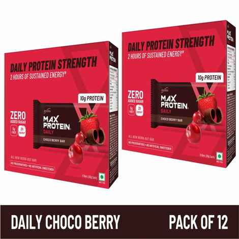 Buy Rite Bite Max Protein Daily Choco Berry Bars - Pack of 12 (50g x 12) ( 600 g) - Purplle