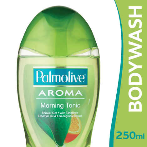 Palmolive Body Wash Aroma Morning Tonic Shower Gel with 100% Natural Citrus Essential Oil & Lemongrass Extracts (250 ml)