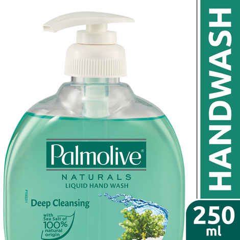 Palmolive Naturals Sea Minerals Liquid Hand Wash, Remove 99.9% of Germs, Refreshing Fragrance (250 ml) Dispenser Bottle