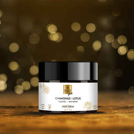 Buy Good Vibes Plus Chamomile + Lotus Calming + Skin Repair Night Cream (50 gm) - Purplle