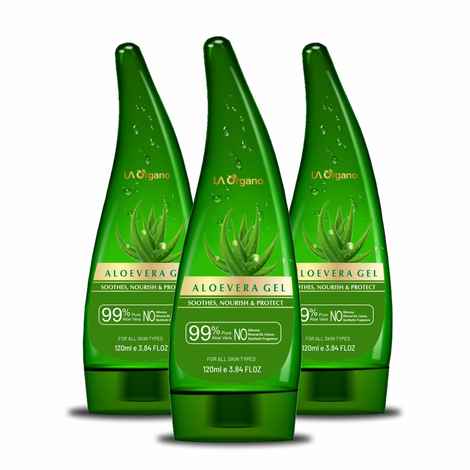 Buy LA Organo Aloe Vera Multipurpose Beauty Gel (120 ml) (Pack of 3) - Purplle