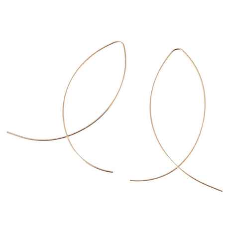 Buy Femnmas Golden Curvy Designer Earrings - Purplle