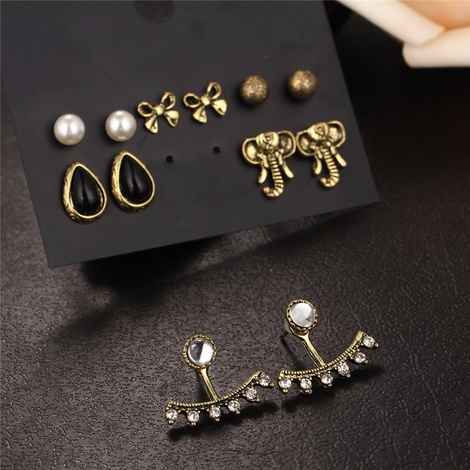Buy Femnmas Daily Wear Earring Gift Set (Pack of 6 ) - Purplle
