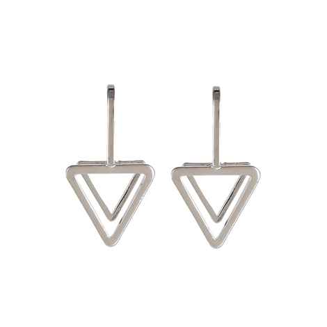 Buy Femnmas Silver Triangle Ear Lobe Earring - Purplle