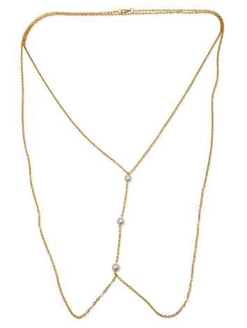 Buy Femnmas Pearl Beach Body Chain - Purplle