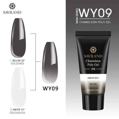 Buy SAVILAND Polygel Changing Color Thermal Extension Nail Art Camouflage Acrylic Poly Gel Nail Quick Building UV Gel Polish (WY09_30g) - Purplle