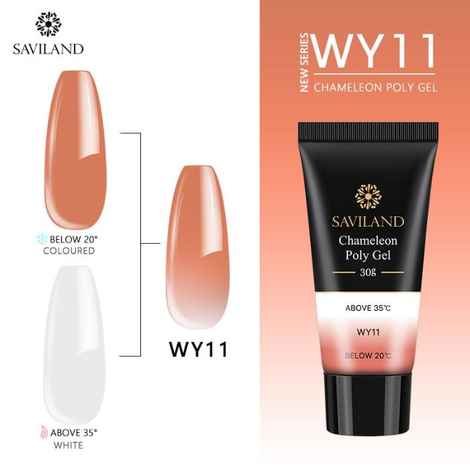Buy SAVILAND Polygel Changing Color Thermal Extension Nail Art Camouflage Acrylic Poly Gel Nail Quick Building UV Gel Polish (WY11_30g) - Purplle