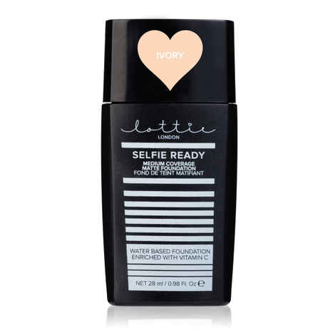 Buy Lottie London Selfie Ready Foundation- Medium Coverage Matte Foundation Ivory (28 ml) - Purplle