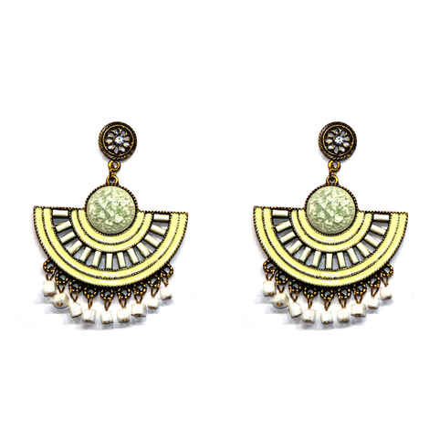 Buy Ferosh Azora Yellow Dangler Earrings - Purplle