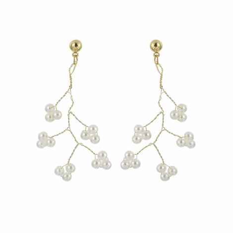Buy Ferosh Beatific Branch Drop Golden Earrings - Purplle