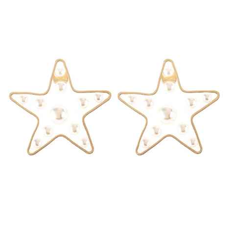 Buy Ferosh Dea Shining Star Pearl Statement Stud Earrings - Purplle