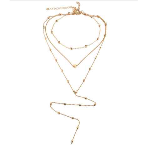 Buy Ferosh Chevalier Golden Trinkets Layered Heart Neckpiece - Purplle