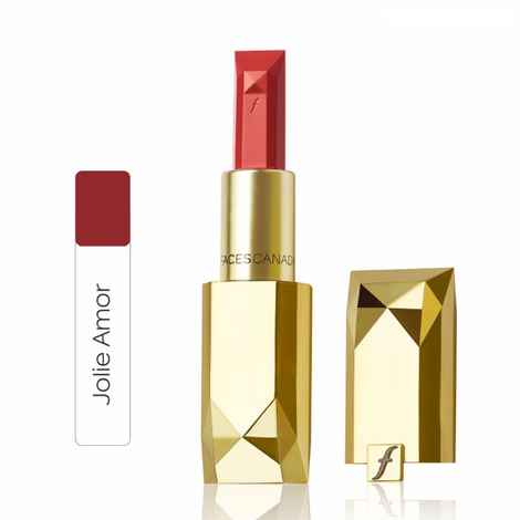 Buy Faces Canada Belle De Luxe Lipstick | Luxurious Color | Flawless Plush Lips | Enriched with Rose extracts | High Precision Jewel Cut Design | Shade - Jolie Amor 3.8g - Purplle