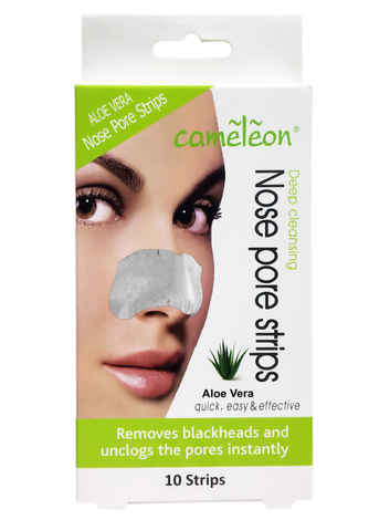 Cameleon Nose Pore Strips / Blackhead Removel Strips (Aloe Vera), 10 Strips