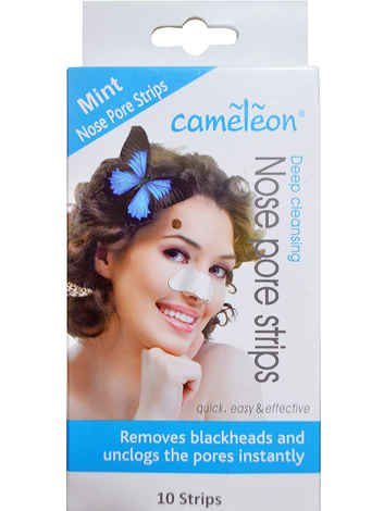 Buy Cameleon Nose Pore Strips / Blackhead Removel Strips (Mint), 10 Strips - Purplle