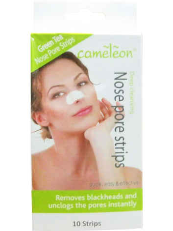 Cameleon Nose Pore Strips / Blackhead Removel Strips (Green Tea), 10 Strips