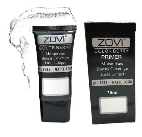 Buy Zovi Long Lasting Matte Finish Oil Free Gel Base Primer Transparent (30 ml) - Purplle