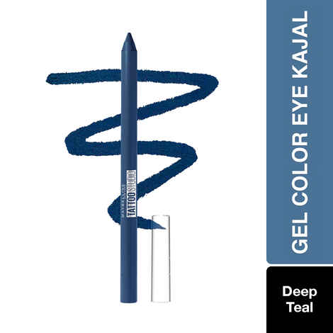 Buy Maybelline New York Tattoo Gel Colored Kajal, Matte Finish, Deep Teal Blue, 1.2g - Purplle