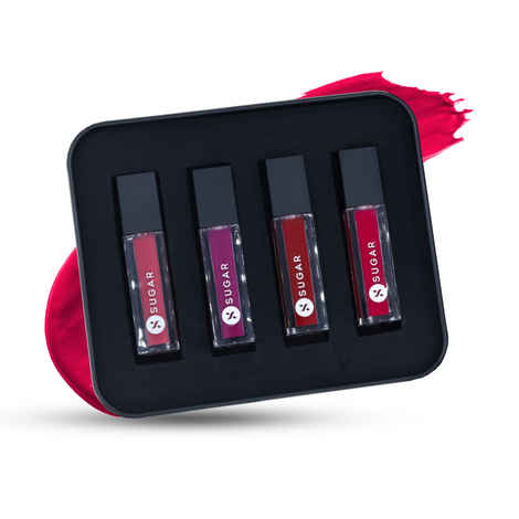 Buy SUGAR Cosmetics Smudge Me Not Mini Liquid Lipstick Sets for Women | Transferproof & Waterproof | Lasts Upto 12+Hours | Pack of 4 - Bold Shades - Purplle