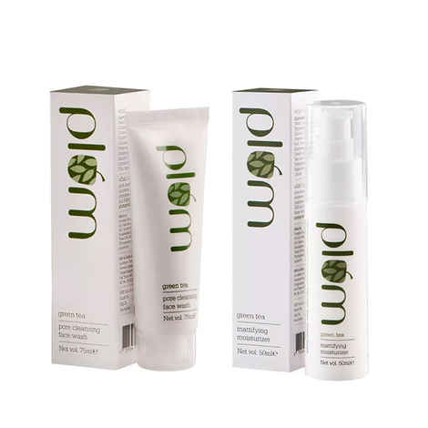 Buy Plum Green Tea Cleanser & Moisturizer For Oily & Acne Prone Skin - Purplle