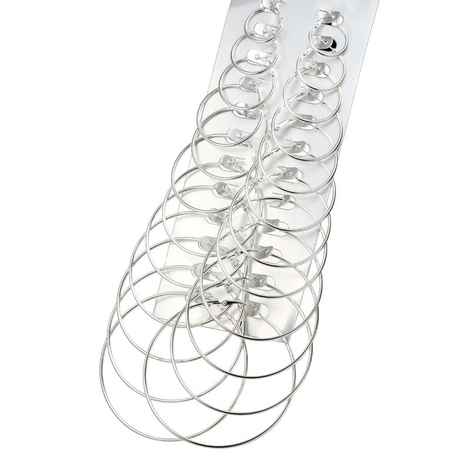Buy Femnmas Silver Hoop Earrings Combo (12 Pairs) - Purplle