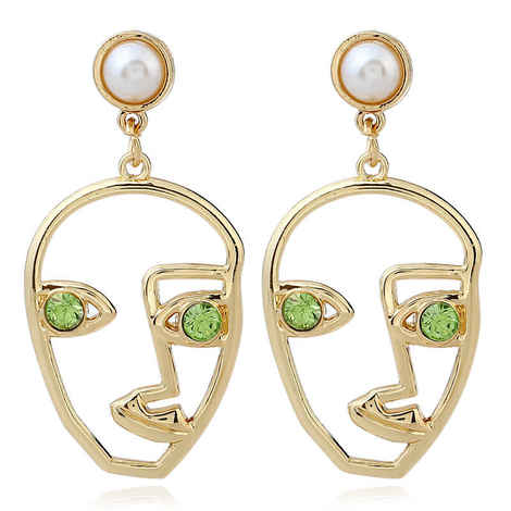 Buy Femnmas Green Eye Face Earring - Purplle