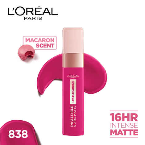 Buy L'Oreal Paris Infallible Ultra Matte Liquid Lipstick, Les Macarons, 838 Berry Cherie (5 g) - Purplle