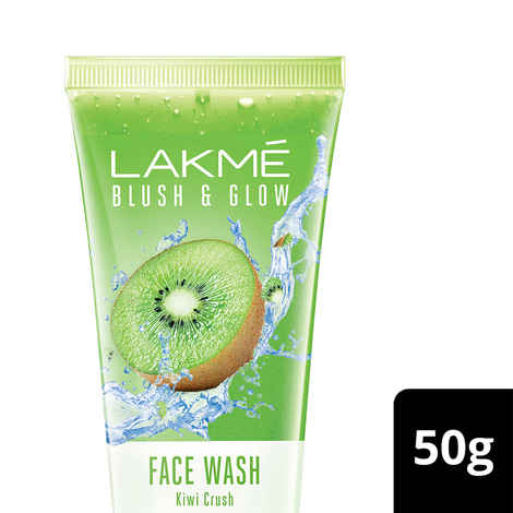Buy Lakme Blush & Glow Kiwi Gel Face Wash, 100% Real Kiwi Extract,50g - Purplle
