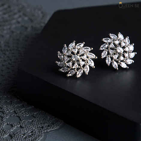 Buy Queen Be Stone Whirl Earrings - Purplle