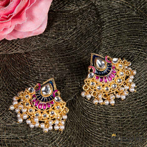 Buy Queen Be Heavenly Tops, Blue & Magenta Enamel - Purplle