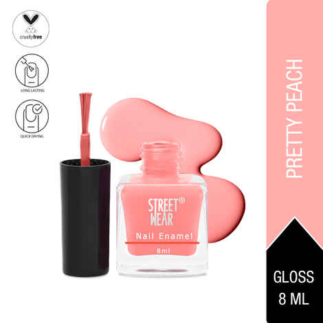 Buy STREET WEAR® Nail Enamel (Revamp) Pretty Peach (8 ml) - Purplle