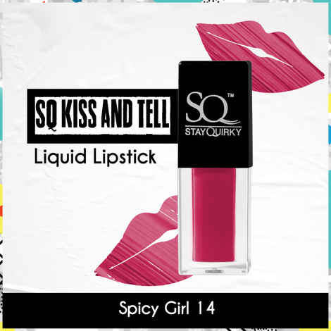 Buy Stay Quirky Kiss and Tell Pocket Sized Moisturizing Liquid Lipstick Pink - Spicy Girl 14 | Highly Pigmented | Non-drying | Long Lasting | Easy Application | Water Resistant | Transferproof | Smudgeproof (2.8 ml) - Purplle