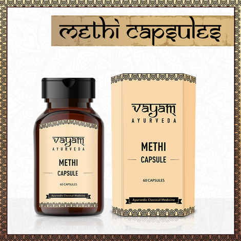 Buy Vayam Ayurveda Health & Wellness Methi Supplement Capsules | Ayurvedic | Natural | Herbal | Pure | Sulphate free | Paraben Free - Purplle