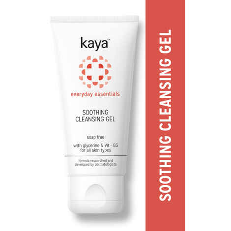 Buy Kaya Soothing Cleansing Gel Soap free & gentle face wash with Niacinamide for daily use all skin types 100 ml - Purplle