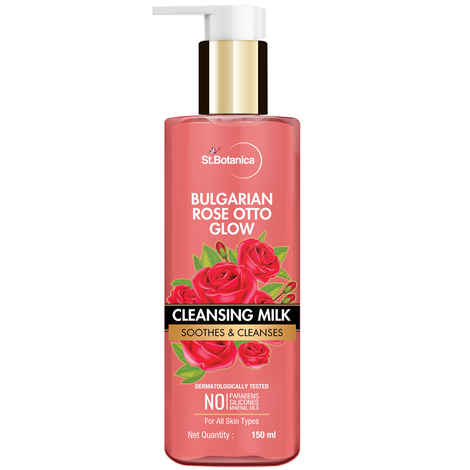 Buy StBotanica Bulgarian Rose Otto Glow Cleansing Milk | Soothes & Cleanses | No Paraben & SLS - (150 ml) - Purplle