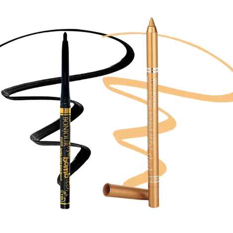 Bonjour Paris Metallic Eye Pencil (Gold) + Auto Kajal- Combo Offer APB03-EPB05-GD