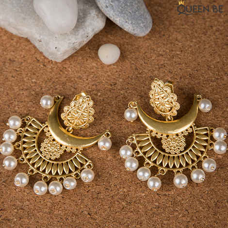 Buy Queen Be Mini Chandbali Earrings - Purplle