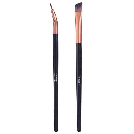 Buy Gary Statz Ergonomic Professional Angled Eye Liner Brush & Angled Eye Makeup Brush (Combo Pack of 2) - Purplle