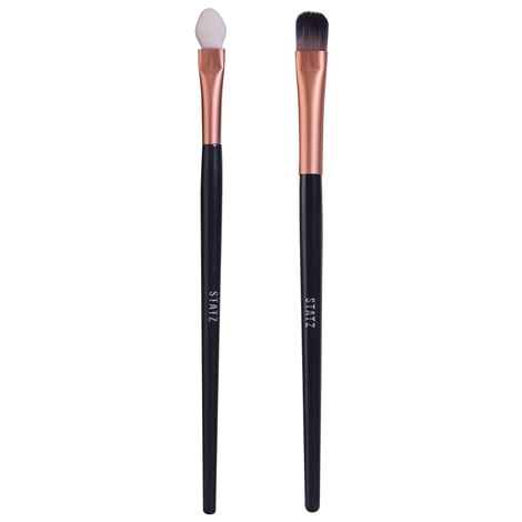 Buy Gary Statz Ergonomic Professional Eye Shadow Applicator & Angled Eye Makeup Brush (Combo Pack of 2) - Purplle
