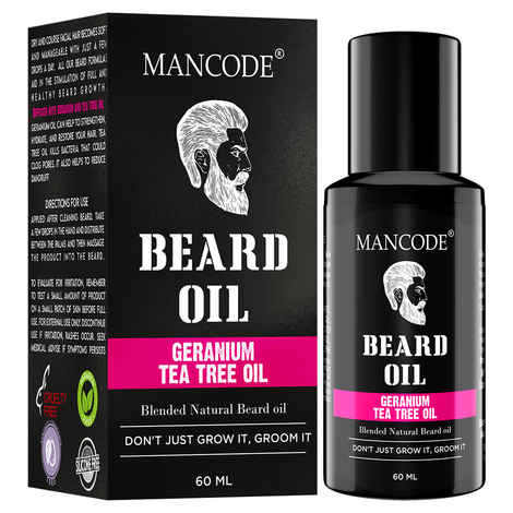 Buy Mancode Beard Oil Germanium & Tea Tree (60 ml) - Purplle