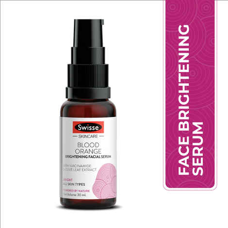 Buy Swisse Skincare Blood Orange Brightening Facial Serum with Olive Leaf Extract, Niacinamide (30 ml) (For All Skin Type) - Purplle