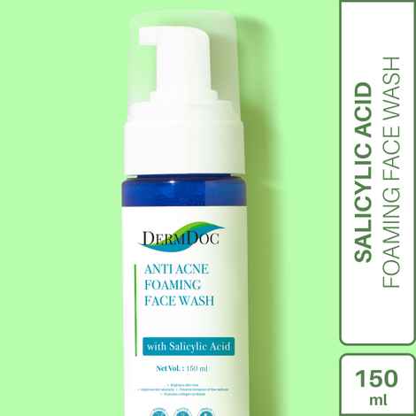 Buy DermDoc Salicylic Acid Anti Acne Foaming Face Wash For Acne, Blackheads & Oil Control (150 ml) - Purplle