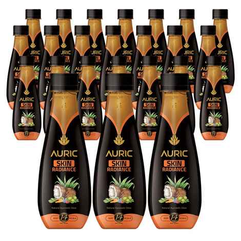 Buy Auric Skin Radiance Juice for Glowing Skin, All Natural Glowing Skin Powered by Superherbs and Coconut Water (250 ml * 24) - Purplle