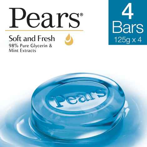 Buy Pears Soft & Fresh Bathing Bar (3 x 125 g) + 1 Soap 125g free - Purplle