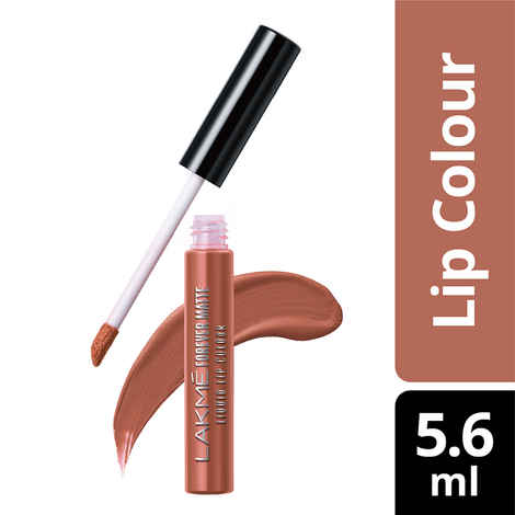 Lakme Forever Matte Liquid Lip Colour, Nude Latte (5.6 ml)
