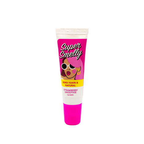Buy Super Smelly Strawberry Smoothie Zero Toxin & Naturally Derived Lip Balm For Women - Shea Butter, Olive Oil, Carrot Oil, Strawberry Flavour (10 g) - Purplle