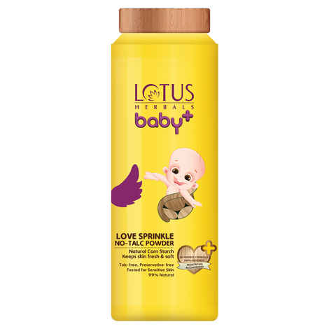 Lotus Herbals Baby+ Love Sprinkle No-Talc Powder | With Natural Corn Starch | 200g