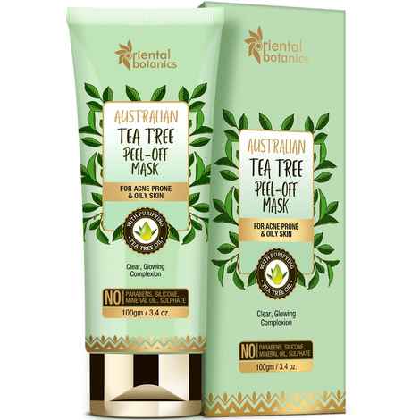Buy Oriental Botanics Australian Tea Tree Peel Off Mask 100gm | For Acne Prone & Oily Skin, No SLS and Paraben (100 g) - Purplle