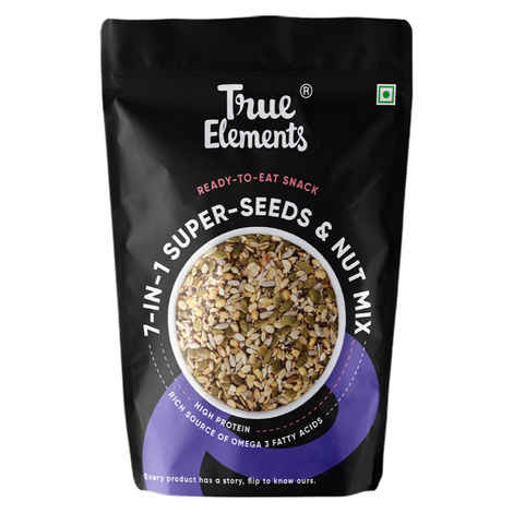 Buy True Elements 7-in-1 Super Seeds Mix Heart healthy, for glowing and healthy skin, improves hair and nail health(125g) - Purplle